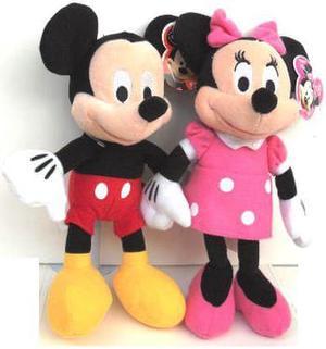 Disney Mickey and Minnie Mouse 10" Plush Bean Bag Doll