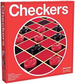 Pressman Checkers -- Classic Game With Folding Board and Interlocking Checkers ,5" Pressman Checkers -- Classic Game With Folding Board and Interlocking Checkers ,5"