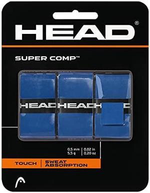 HEAD Super Comp Racquet Overgrip - Tennis Racket Grip Tape - 3-Pack, White