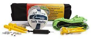 Champion Sports VBSET Deluxe Volleyball Set - Official-Size Volleyball - Volleyball Net