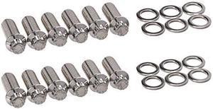 ARP 4001209 Header Bolts With 12-Point Heads, Polished Stainless Steel, Set Of 12