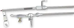 Lokar KDP-2AODHT Hi-Tech Polished Kickdown Cable for Ford AOD Transmission