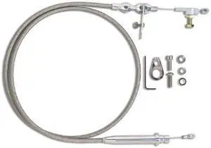Lokar KDP-2350HT Hi-Tech Polished Kickdown Cable for GM 350 Transmission