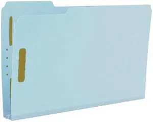 Smead 100% Recycled Pressboard Fastener File Folder, 2 Fasteners, 1/3-Cut Tab, 3" Expansion, Legal Size, Blue, 25 per Box (20002) Smead 100% Recycled Pressboard Fastener File Folder, 2 Fasteners, 1/3-Cut Tab, 3" Expansion, Legal Size, Blue, 25 per Box (20002)