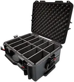 VaultX Watertight Case for 12 ApeLabs MAXI Lights W-Extendable Handle and Wheels