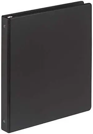 Samsill 1 Inch Value Document Storage 3 Ring Binder, Round Ring, 11 x 8.5 Inches, Black (11300)