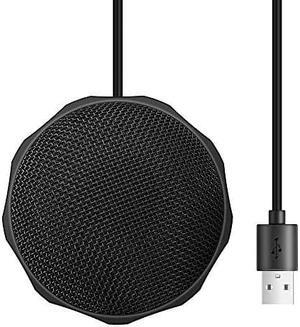 Dericam USB Desktop and Laptop Computer Microphone, 360° Omnidirectional Condenser Mic, PC Microphone for Tele-Conference/Learning, Online Chatting, Gaming, Live Podcasting, Recording, Skype, M1