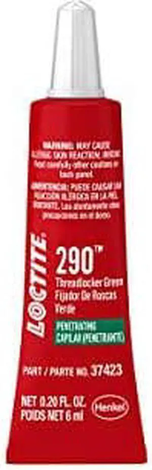 Loctite 487234 Threadlocker 290 Penetrating Liquid Tube, Green, 6-ml
