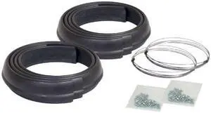 Pacer Performance 52-192 Flexy Flares Black 1-3/4" x 58" Heavy Duty Reinforced Rubber Fender Extension Kit - 4 Piece