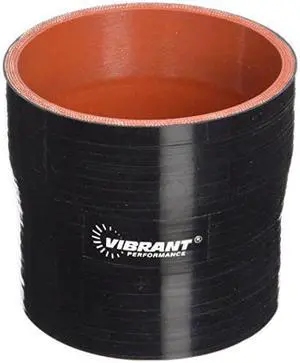 Vibrant Performance Power 2773 Hose Coupler, Silicone, 4ply Aramid Reinforced, Straight, Reducer, Transition, 3.00 in. Inlet I.D, 2.75 in. Outlet I.D, 3.00 in. Overall Length, Black, each Vibrant Performance Power 2773 Hose Coupler, Silicone, 4ply Aramid Reinforced, Straight, Reducer, Transition, 3.00 in. Inlet I.D, 2.75 in. Outlet I.D, 3.00 in. Overall Length, Black, each