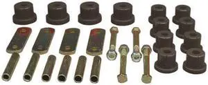 Prothane 7-1050-BL Black Rear Multi Leaf Spring Eye and HD Shackle Bushing Kit
