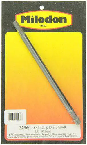 Milodon 22560 4130 Chrome Moly Oil Pump Drive Shaft for Ford Windsor 351