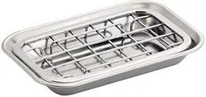 iDesign Gia Bar Soap Dish for Bathroom Vanities, Kitchen Sink - 2 Piece, Polished