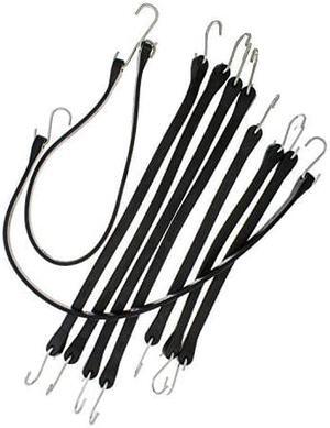 ABN EPDM Assorted Bungee Cords with Hooks, 9pk  Heavy Duty Rubber Bungee Cord Set, Tarp Straps, Bungee Tie Downs