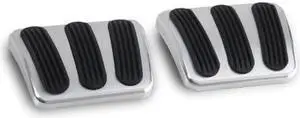Lokar BAG-6132 Billet Aluminum Curved Brake/Clutch Pad with Rubber Insert - Pair