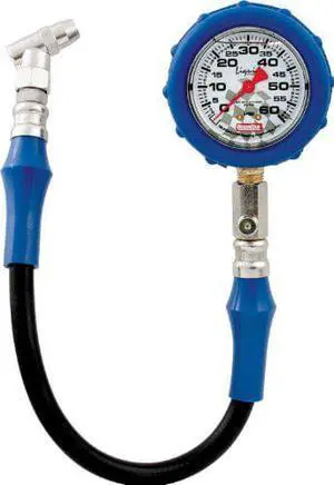 QuickCar Racing Products 56-061 Tire Pressure Gauge with Swivel Chuck and Relief Valve