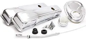 Racing Power Company R3023 Engine Dress-Up Kit with Short Valve Cover for Small Block Chevy