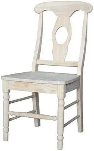 International Concepts Empire Chair with Solid Wood Seat, Brown