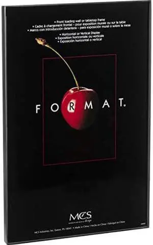 MCS Plastic Format Frame for a 12x18" Photograph, Color; Black
