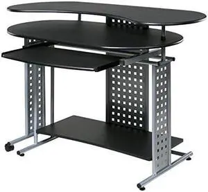 OneSpace Regallo Expandable "L" Computer Desk, Black