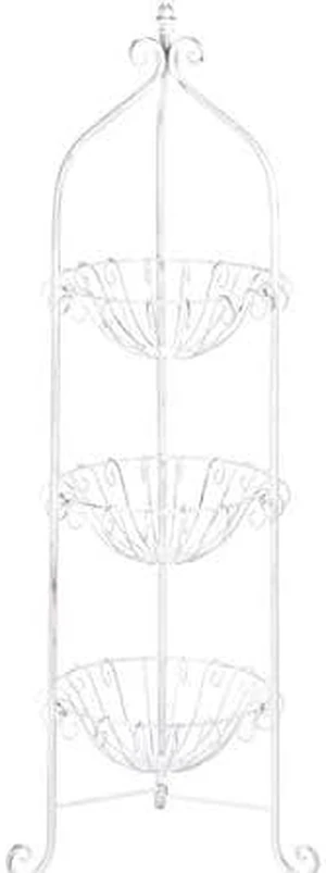 Accent Plus 57071114 Tiered Standing Basket, White (39.5" Tall) Accent Plus 57071114 Tiered Standing Basket, White (39.5" Tall)
