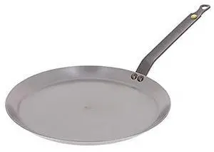 de Buyer - Mineral B Crepe & Tortilla Pan - Nonstick Frying and Pancake Pan - Carbon and Stainless Steel - Induction-ready - 12"