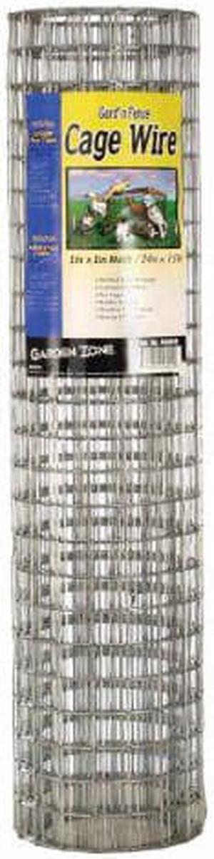 Garden Zone 412415 1" x 1" Mesh 16-Gauge Galvanized Wire Fence, 24" x 15