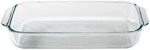 Pyrex Basics 3 Quart Glass Oblong Baking Dish, Clear 8.9 Inch X 13.2 Inch - 3 Qt
