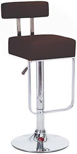 Modern Home Set of 2 Blok Contemporary Adjustable Barstool - Coffee Brown