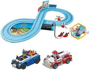 Carrera First Paw Patrol  Slot Car Race Track  Includes 2 Cars Chase and Marshall  BatteryPowered Beginner Racing Set for Kids Ages 3 Years and Up Multi