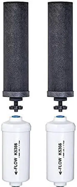 Berkey Authentic Black Berkey Purification Elements With Berkey PF-2 Fluoride and Arsenic Reduction Elements - Combo Pack