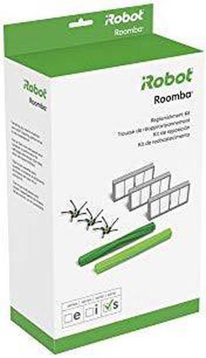 iRobot Authentic Replacement Parts- Roomba s Series Replenishment Kit, (3 Filters, 3 Corner Brushes, 1 Set of Multi-Surface Rubber Brushes), Green - 4646124