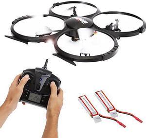 SereneLife RC Drone w/ HD Camera - 6-Axis Gyro Quadcopter Include 2.4 GHz Remote Controller w/ LCD Screen with Extra Battery - Fly & Capture Sharper Aerial Video & Image - SLDR18HD