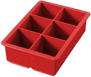 Tovolo Large King Craft Ice Mold Freezer Tray of 2" Cubes for Whiskey, Bourbon, Spirits & Liquor Drinks, BPA-Free Silicone, Single, Candy Apple (81-9110) Tovolo Large King Craft Ice Mold Freezer Tray of 2" Cubes for Whiskey, Bourbon, Spirits & Liquor Drinks, BPA-Free Silicone, Single, Candy Apple (81-9110)