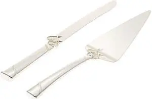 Lenox True Love 2-Piece Dessert Set, Silver, Regular 13"