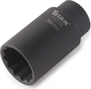 Titan 15236 36 mm 1/2" Drive 12 Point Axle Nut Socket