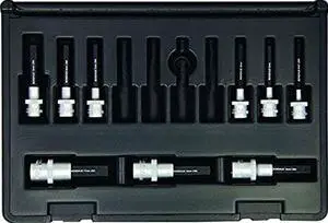 Bondhus 30298 Socket Hex Bit Tool Set w/Sockets, 2", 9 Piece