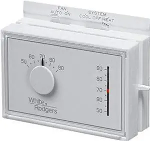 WHITE-RODGERS 1F56N-444 Standard Mechanical Thermostats, 1 H, 1 C, Hardwired,