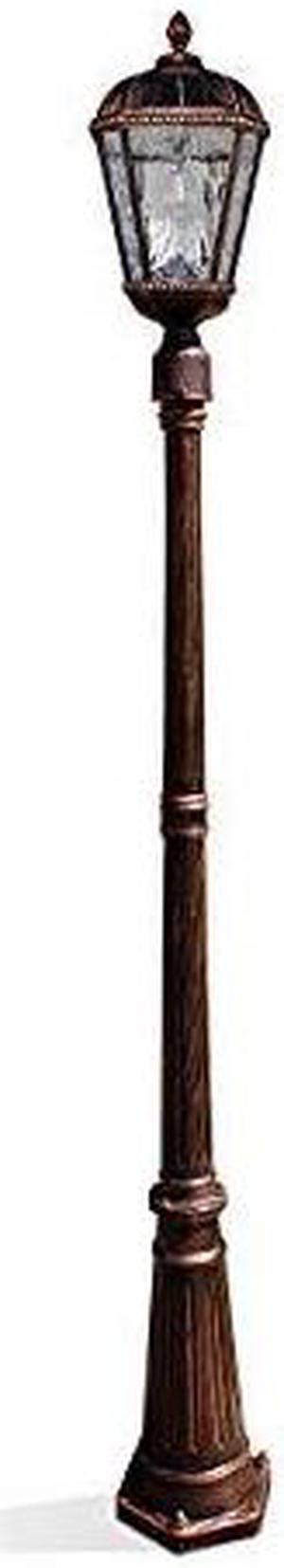 Gama Sonic GS-98B-S-BB Royal Bulb Lamp Post Outdoor Solar Light Fixture and Pole, Single, Brushed Bronze