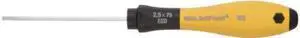 Wiha 30240 Slotted Screwdriver, ESD Safe with SoftFinish Handle, 2.5mm