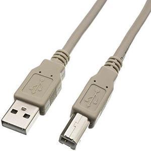 1 feet USB 2.0 Printer/Device Cable, Beige, Type A Male/Type B Male Plug, A Male to B Male High Speed USB Cable, USB 2.0 to Type B Cable, Type B Printer Cable, CableWholesale