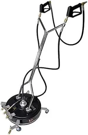 Erie Tools 20" Polypropylene Surface Cleaner with Wheels, 3 Nozzle Spray Bar, Side Nozzles Front Spray Bar, Dual Trigger Guns, Wheels, Pressure Washer 4000 PSI 4 GPM