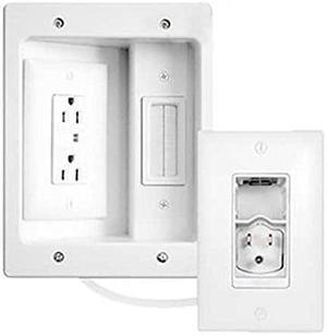 Legrand, Home Office & Theater, in Wall TV Power Kit, White, CPT306WV1