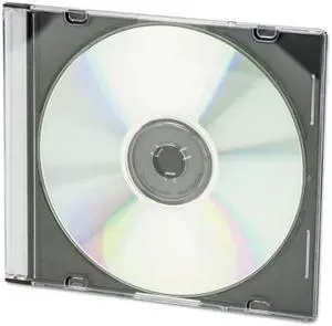 Innovera IVR85826 50/Pack CD/DVD Slim Jewel Cases - Clear/Black