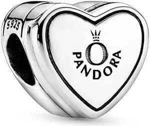Pandora Jewelry Pandora Logo Yes Heart Cubic Zirconia Charm in Sterling Silver