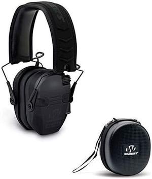 Walkers Razor Slim Electronic Bluetooth NRR 23 dB Hearing Protection Earmuffs for Outdoor/Indoor Shooting Range with Shockproof Carrying Case, Black