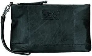 Mancini Leather Goods Casablanca Collection: Ladies Small RFID Wristlet (Black)