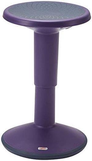 ECR4Kids SitWell Height-Adjustable Wobble Stool - Active Flexible Seating Chair for Kids and Adults - School and Office, Eggplant (ELR-15621-EP)