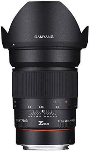 Samyang SYAE35M-C 35mm F1.4 Aspherical Lens with Chip for Canon AE/EF-S Cameras