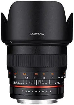 Samyang SY50M-P Standard Fixed Prime 50mm F1.4 Lens for Pentax DSLR Cameras
